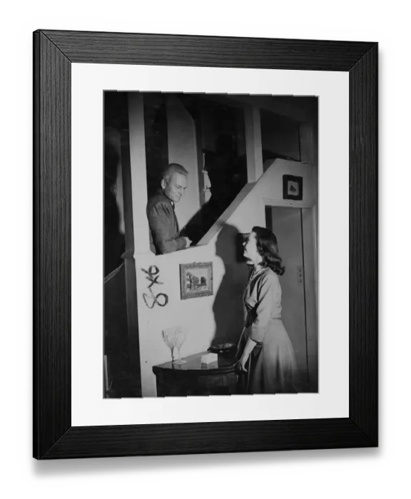 Framed Print : Charming study of Laurence Olivier, the actor, with his wife Vivien Leigh, pictured Framed Print : Charming study of Laurence Olivier, the actor, with his wife Vivien Leigh, pictured