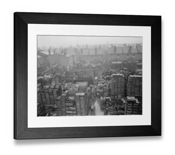 Framed Print : Collins brothers building company. Their rebuilding scheme of the local bottle factory Framed Print : Collins brothers building company. Their rebuilding scheme of the local bottle factory