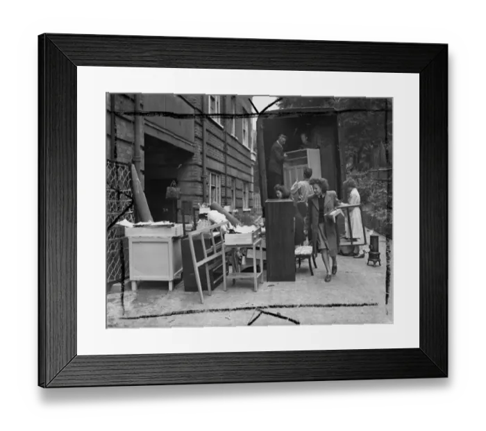 Framed Print : More furniture was moved into the Duchess of Bedford house, (the block of luxury
