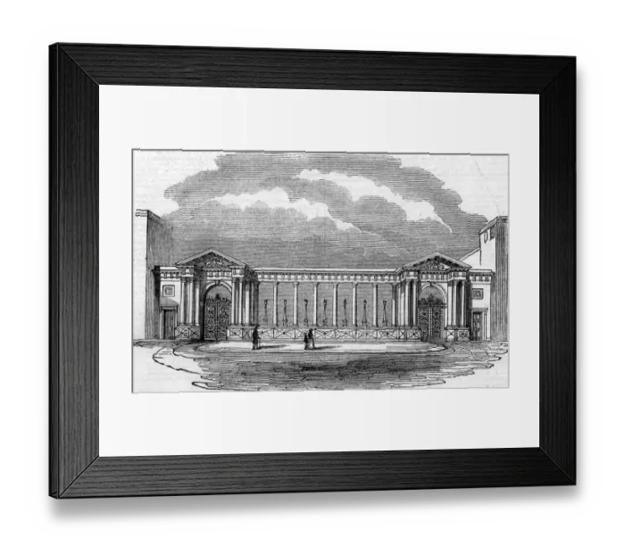Framed Print : New Facade, Grosvenor House. 17 June 1843 Framed Print : New Facade, Grosvenor House. 17 June 1843