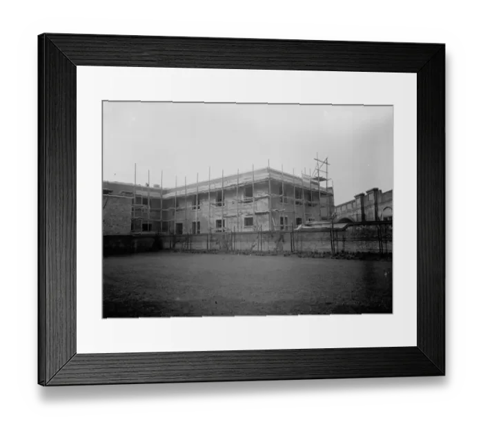 Framed Print : The construction of the Speedwell Telephone Exchange at Golders Green, London. 7