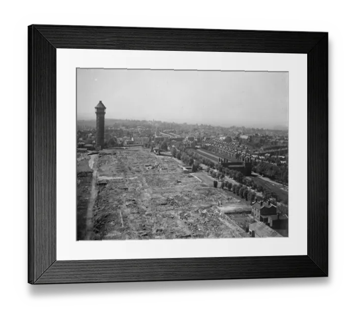 Framed Print : An general view of the site where The Crystal Palace building stood in Sydenham, London