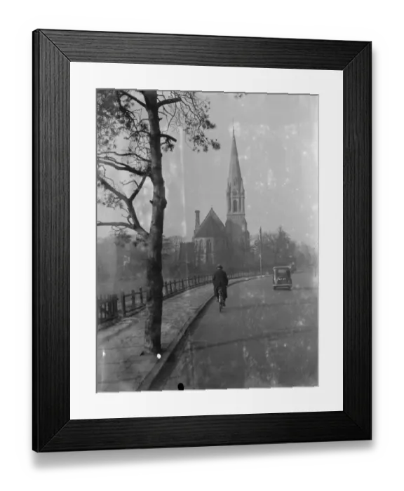 Framed Print : An exterior view of St John the Evangelist church in Bexley, London. 1939 Framed Print : An exterior view of St John the Evangelist church in Bexley, London. 1939