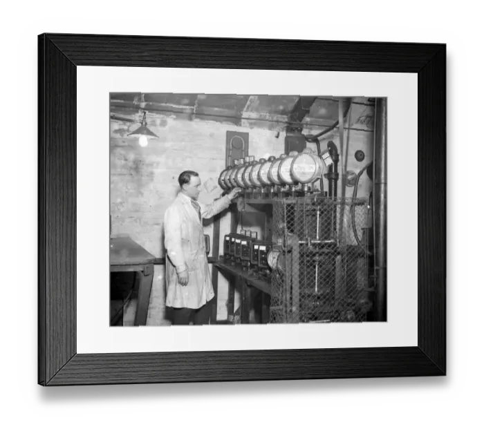 Framed Print : Making and testing Taxi Meters at the works of the British Taxi Meter Co Ltd, Gray s Framed Print : Making and testing Taxi Meters at the works of the British Taxi Meter Co Ltd, Gray s