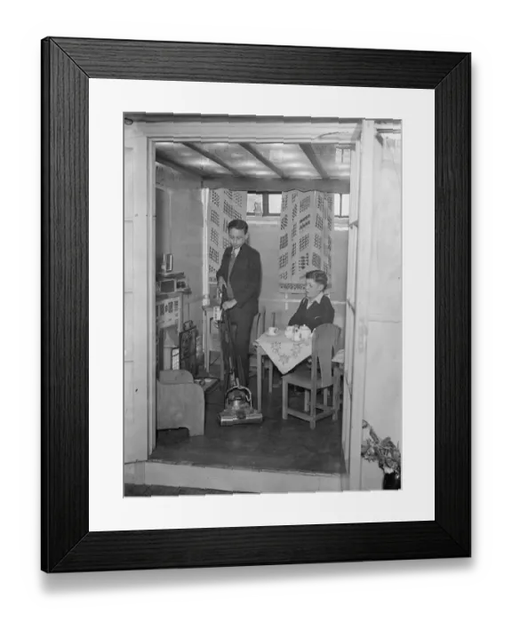 Framed Print : London Boys Build And Furnish A Modern Home Inside Their School. Pupils of