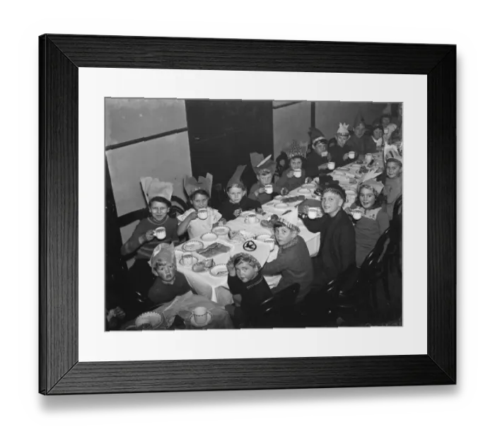 Framed Print : Woodlands Club childrens party in Blackfen, London. 1938 Framed Print : Woodlands Club childrens party in Blackfen, London. 1938