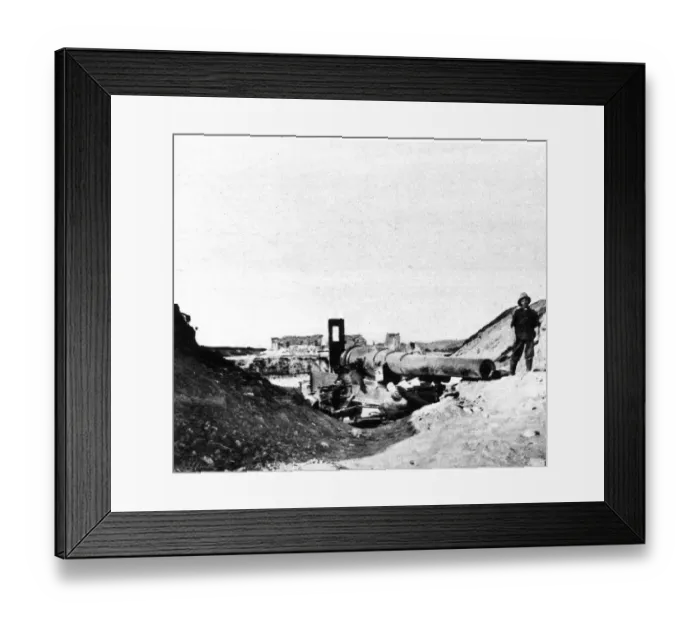 Framed Print : The Heroic Gallipoli Landings : Transports and Captured Guns. Seen here displaced