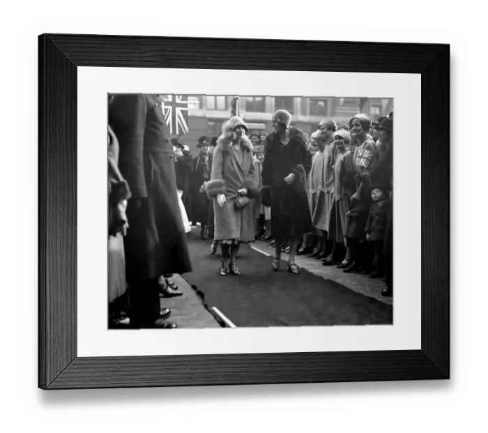 Framed Print : The Duchess of York with Lady Crosfield at the opening of the new building of Framed Print : The Duchess of York with Lady Crosfield at the opening of the new building of