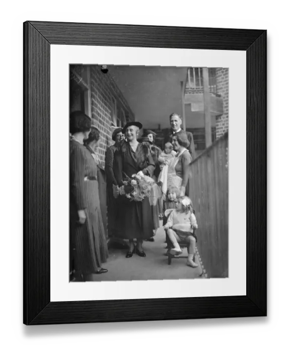 Framed Print : Princess Alice opens new Kensington flats. 11 October 1934 Framed Print : Princess Alice opens new Kensington flats. 11 October 1934