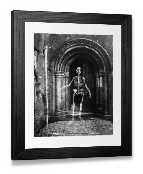 Framed Print : Famous Ghosts : Skeleton ghost, Harry Price Library, University of London, England Framed Print : Famous Ghosts : Skeleton ghost, Harry Price Library, University of London, England