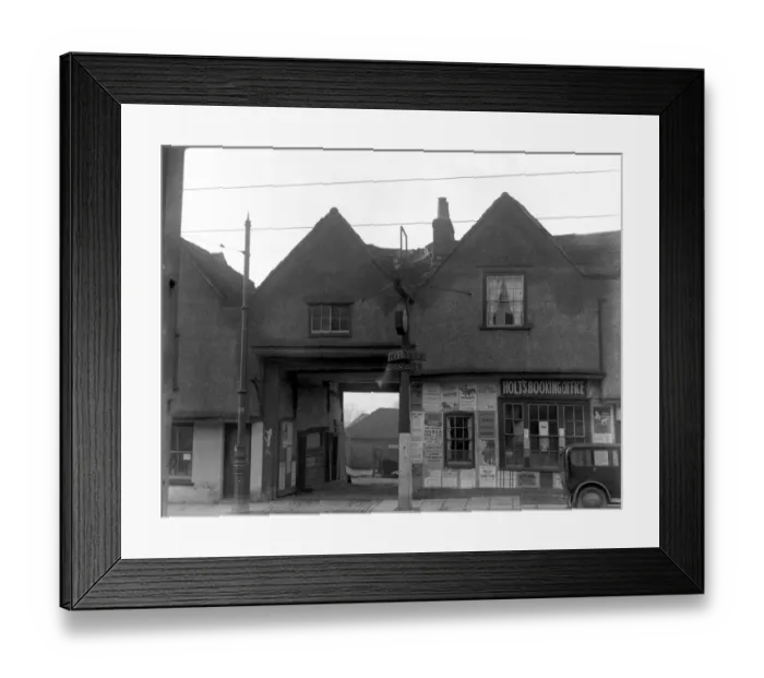 Framed Print : The Chandos, Edgware, now a booking office for coaches but formerly an Inn. It Framed Print : The Chandos, Edgware, now a booking office for coaches but formerly an Inn. It