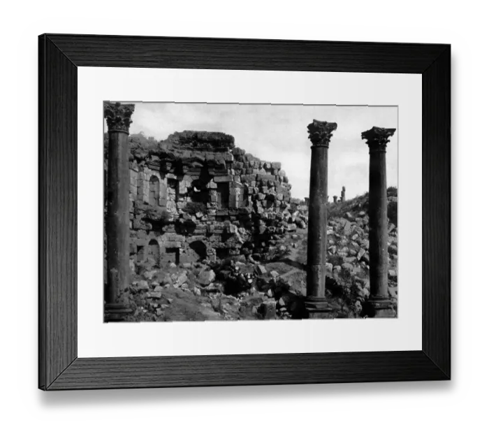 Framed Print : Transjordania under the Romans : a beautiful city and a great field for an archaeological Framed Print : Transjordania under the Romans : a beautiful city and a great field for an archaeological