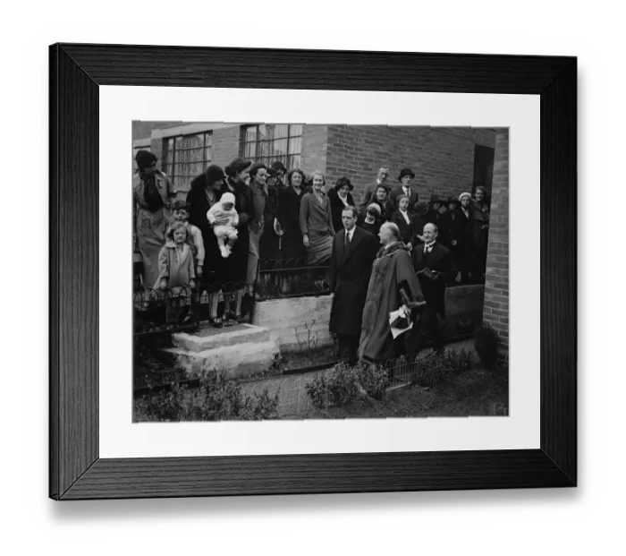 Framed Print : Duke of Kent opens new housing estate. The Duke of Kent opened the Hampstead Council s Framed Print : Duke of Kent opens new housing estate. The Duke of Kent opened the Hampstead Council s