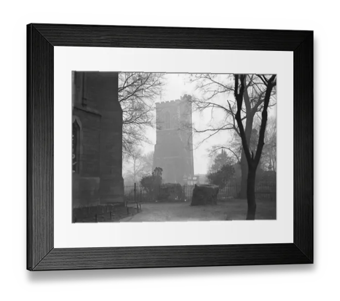 Framed Print : The thirteenth century bell tower at Hornsey which has survived two churches