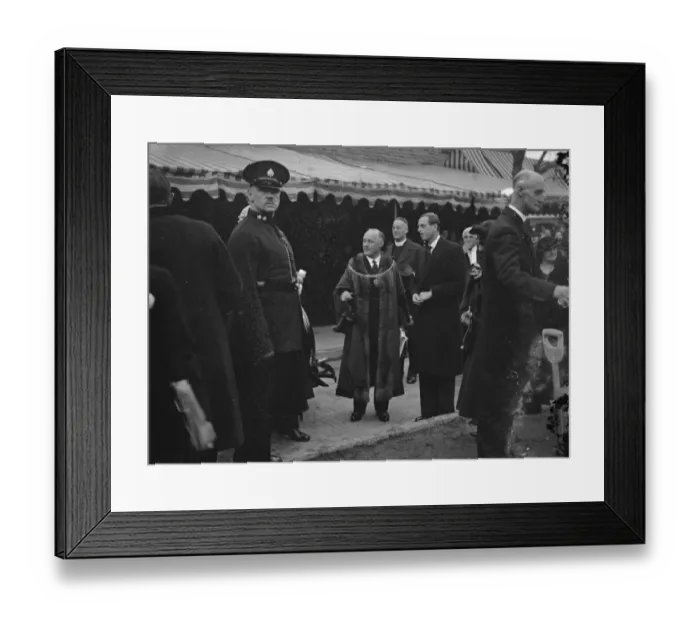 Framed Print : Duke of Kent opens new housing estate. The Duke of Kent opened the Hampstead Council s Framed Print : Duke of Kent opens new housing estate. The Duke of Kent opened the Hampstead Council s