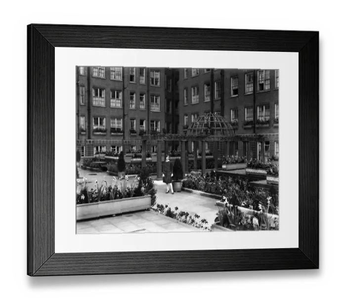 Framed Print : The beautiful roof garden of the May Fair Hotel, London. 11 April 1928 Framed Print : The beautiful roof garden of the May Fair Hotel, London. 11 April 1928