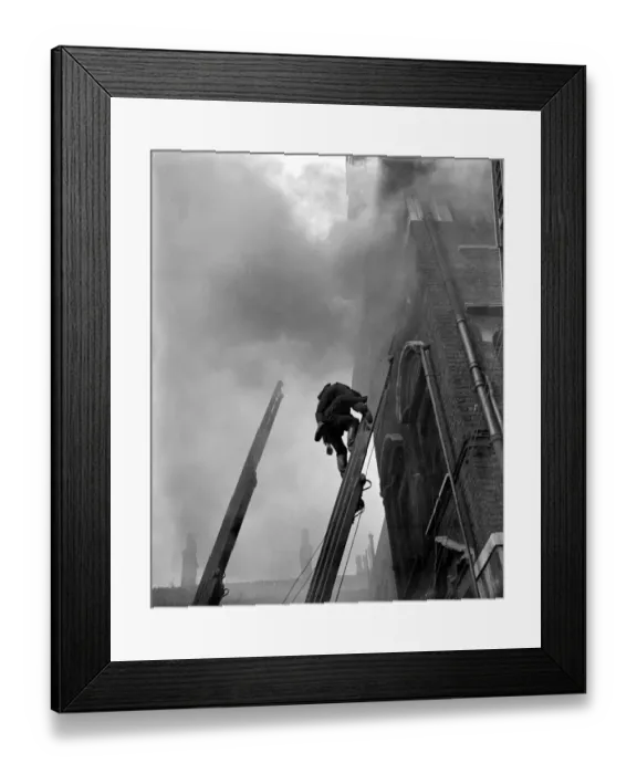 Framed Print : London County Council Fire Brigade display at Southwark headquarters, England Framed Print : London County Council Fire Brigade display at Southwark headquarters, England