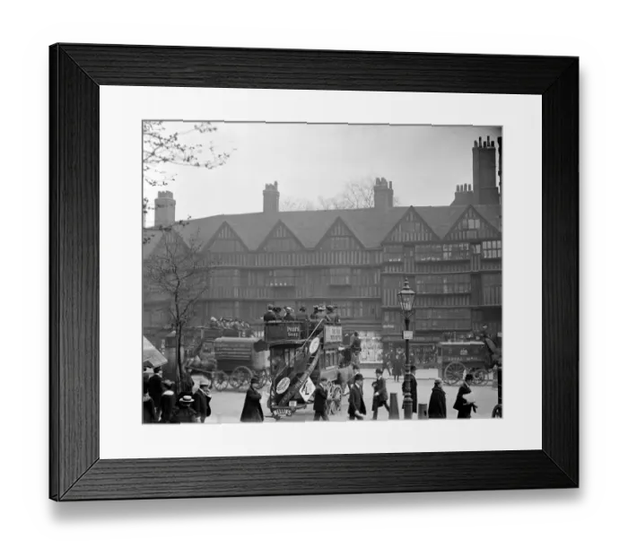 Framed Print : London street scene. Staple Inn, ( an old Inn of Chancery ) Holborn, London Early Framed Print : London street scene. Staple Inn, ( an old Inn of Chancery ) Holborn, London Early