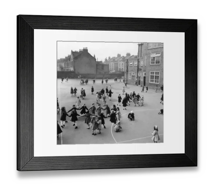 Framed Print : Playtime at Jessop Primary School Herne Hill London 12th January 1961