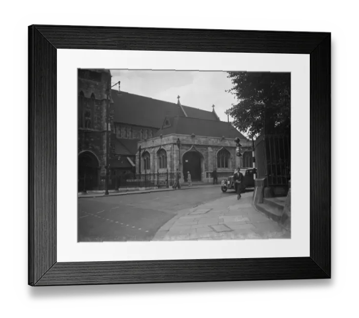 Framed Print : Electric transformer station housed in a church building in Streatham, London. 1938