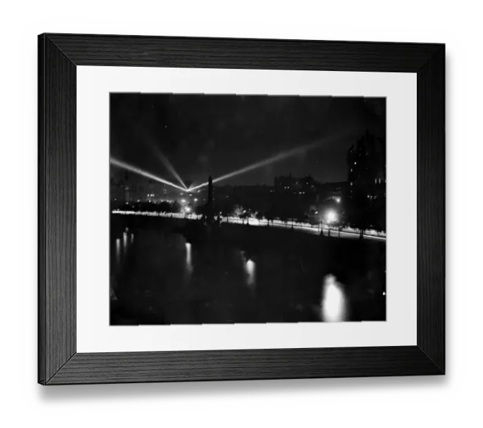 Framed Print : Embankment at night. 1914 - 1918 Framed Print : Embankment at night. 1914 - 1918