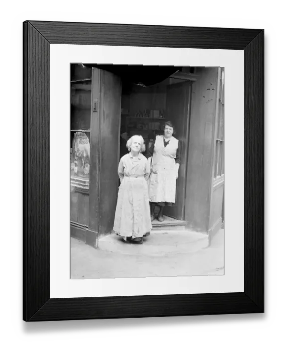 Framed Print : Oldest tenant, aged 79, given notice to quit city village. Tenants in a block Framed Print : Oldest tenant, aged 79, given notice to quit city village. Tenants in a block