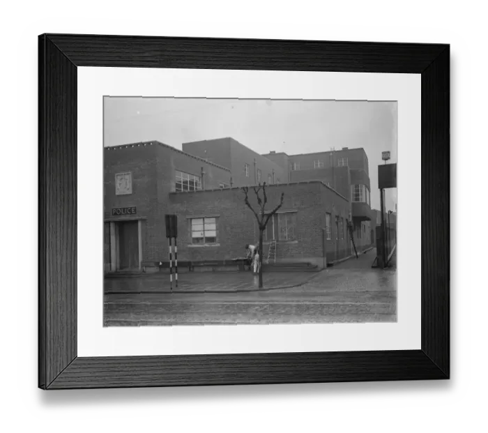 Framed Print : A modern police station on Wellhall Road, Eltham, London. 1938 Framed Print : A modern police station on Wellhall Road, Eltham, London. 1938