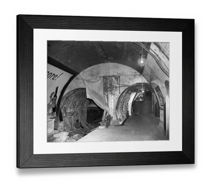 Framed Print : The 300 foot tunnel which will carry Britains first moving pavement - the twin