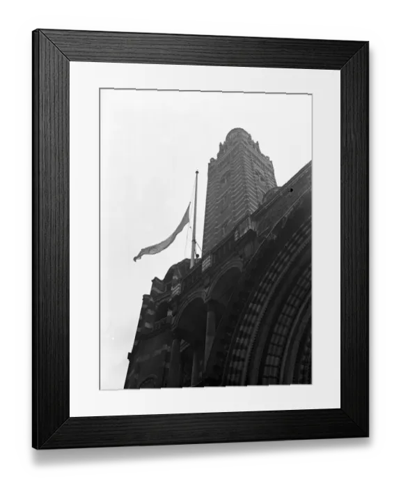 Framed Print : Death of the Pope. A flag flying half mast a Westminster Cathedral, London. 10 Framed Print : Death of the Pope. A flag flying half mast a Westminster Cathedral, London. 10