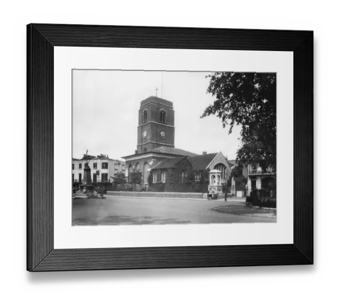 Framed Print : Chelsea Old Church from the South-East 1920s / 1930s Framed Print : Chelsea Old Church from the South-East 1920s / 1930s