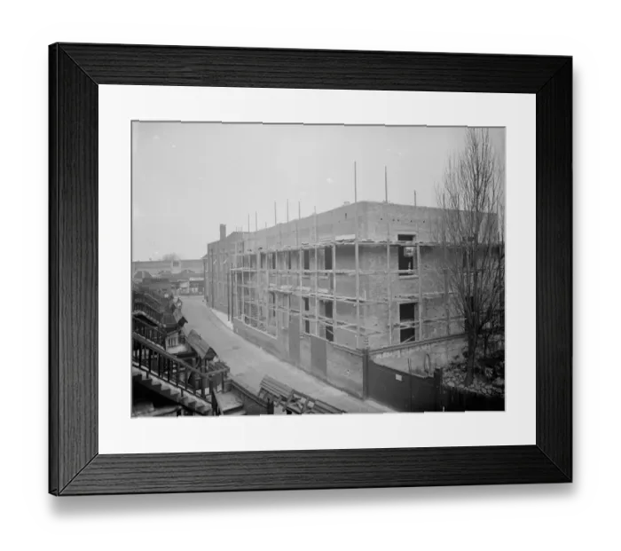 Framed Print : The construction of the Speedwell Telephone Exchange at Golders Green, London. 7 Framed Print : The construction of the Speedwell Telephone Exchange at Golders Green, London. 7