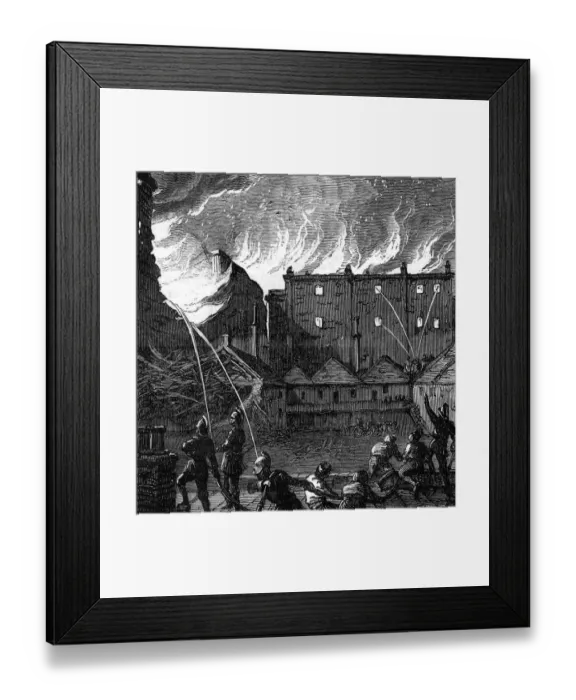 Framed Print : February 1874 The burning of the Pantechnicon building in Montcomb Street, Belgravia Framed Print : February 1874 The burning of the Pantechnicon building in Montcomb Street, Belgravia