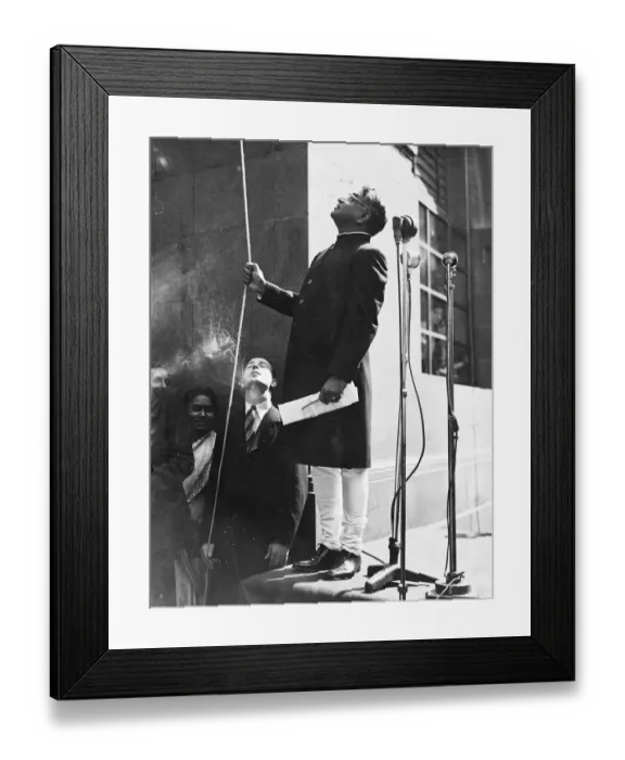 Framed Print : The part of Aldwych outside India House, London, presented a gay scene beneath