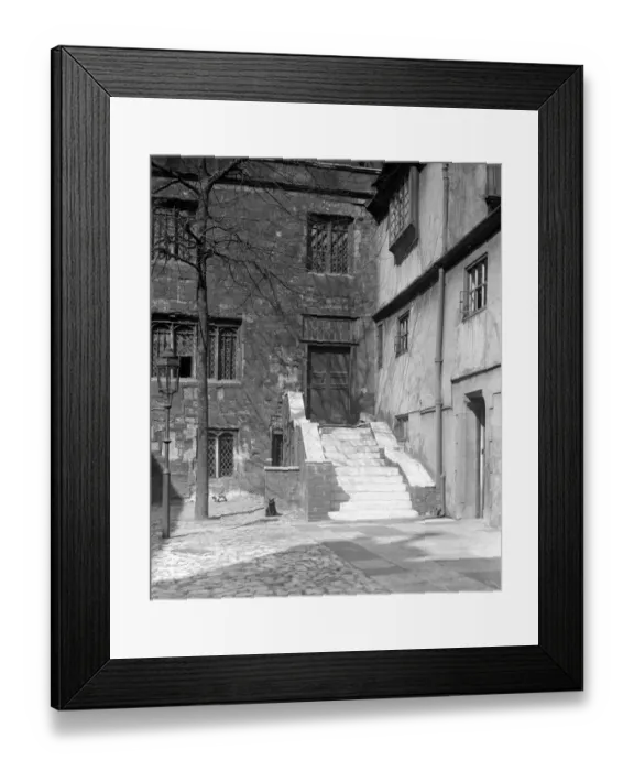 Framed Print : A cat in Abbot Courtyard Westminster Abbey, Westminster, London, England, UK