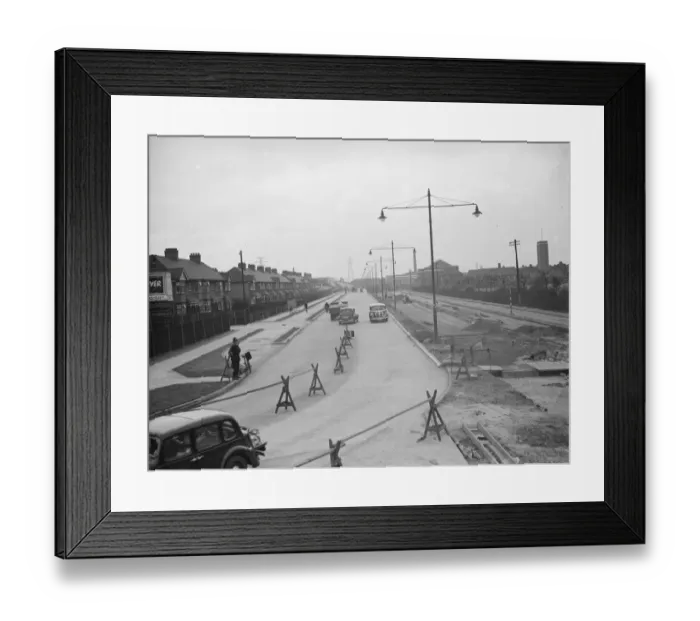 Framed Print : Barking bypass widening. Looking east. 28 May 1938 Framed Print : Barking bypass widening. Looking east. 28 May 1938
