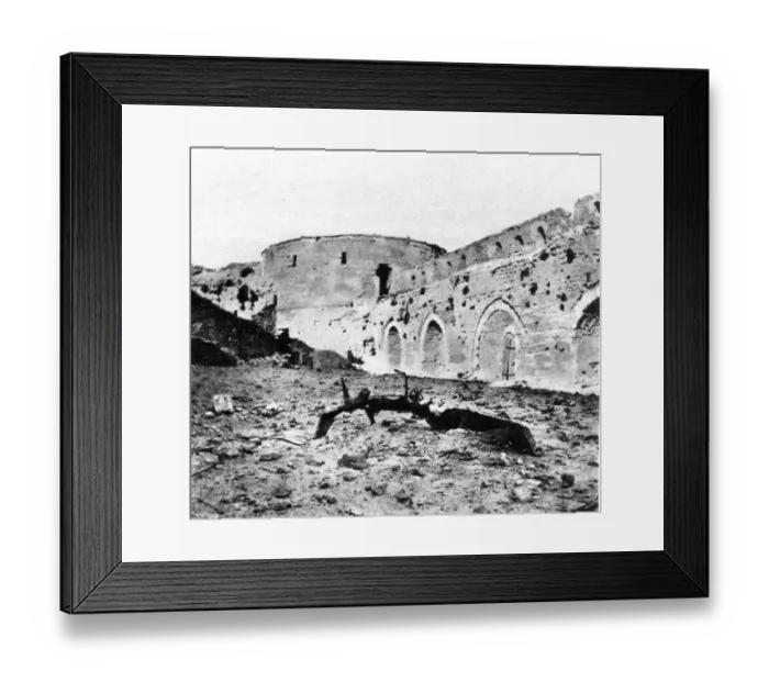 Framed Print : The Heroic Gallipoli Landings : Transports and Captured Guns. Seen here where machine