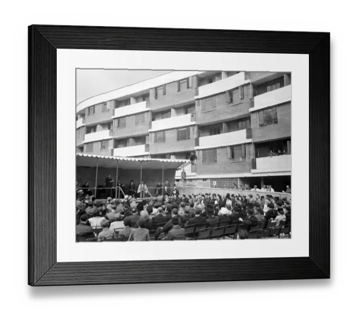 Framed Print : Rt Hon Herbert Morrison, MO, Lord President of the Council, performed the completion Framed Print : Rt Hon Herbert Morrison, MO, Lord President of the Council, performed the completion