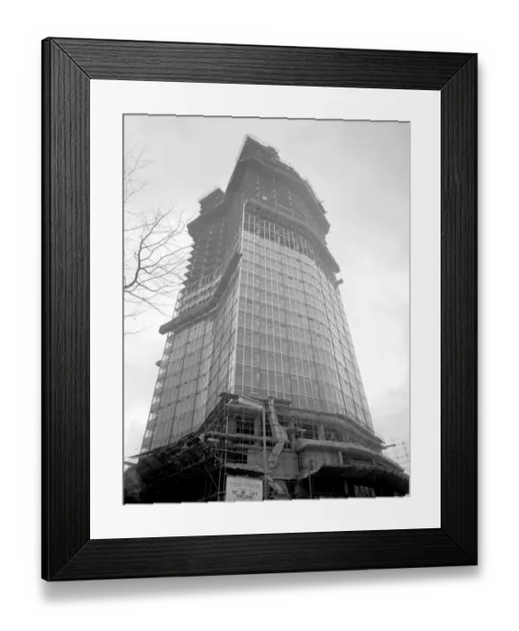 Framed Print : Shooting skywards in Londons Millbank is this new concrete and steel addition to Framed Print : Shooting skywards in Londons Millbank is this new concrete and steel addition to