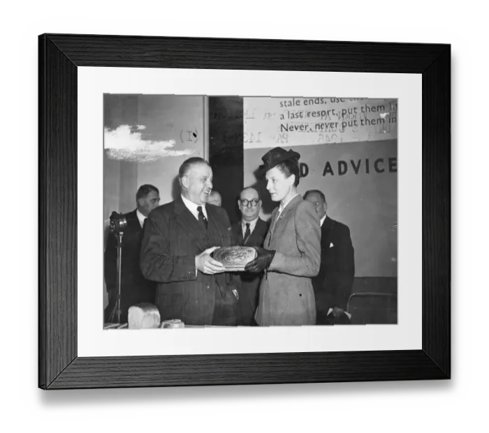 Framed Print : The Rt. Hon. Sir Ben Smith, K. B. E. M. P. Minister of food, opened the Battle for
