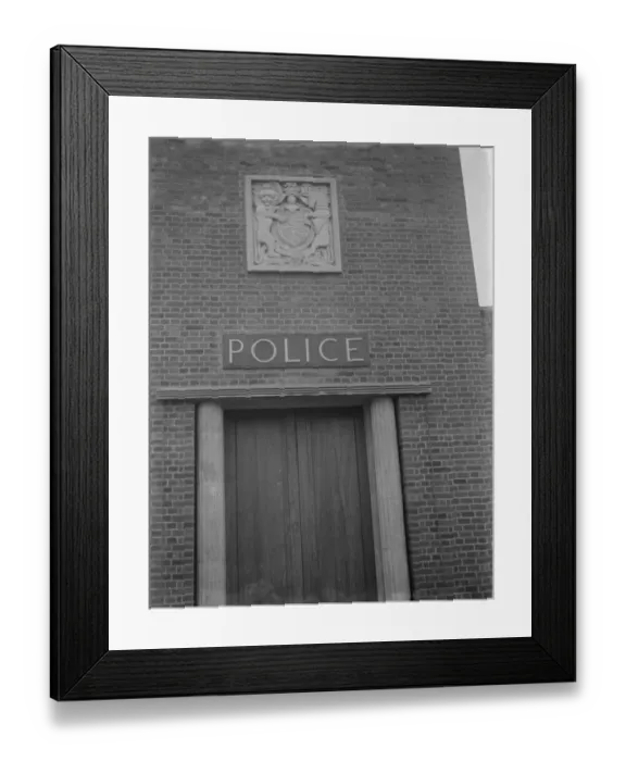 Framed Print : A modern police station on Wellhall Road, Eltham, London. 1938 Framed Print : A modern police station on Wellhall Road, Eltham, London. 1938
