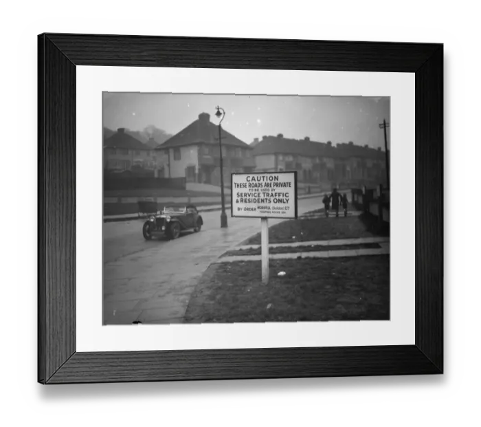 Framed Print : Road signs in Eltham. 1937 Framed Print : Road signs in Eltham. 1937