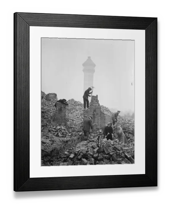 Framed Print : Thirteen months after, still clearing the Crystal Palace site. More than a year Framed Print : Thirteen months after, still clearing the Crystal Palace site. More than a year