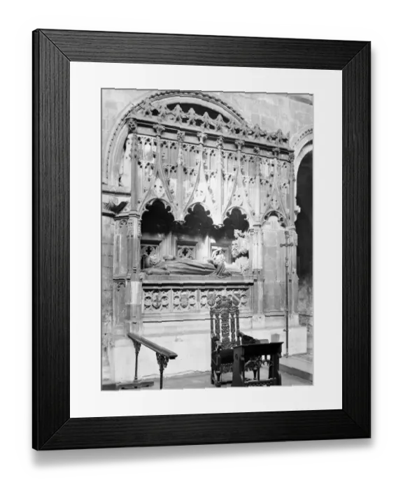 Framed Print : London. The tomb of Rahere, who founded the priory and hospital of St. Bartholomew Framed Print : London. The tomb of Rahere, who founded the priory and hospital of St. Bartholomew