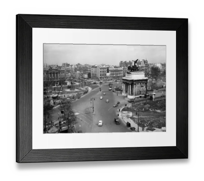 Framed Print : Construction work on the building of the new traffic underpass has started at Hyde