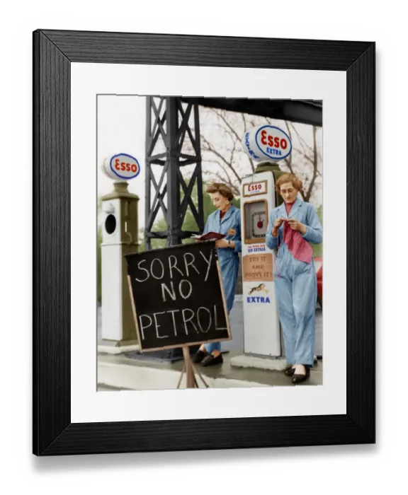 Framed Print : The unofficial strike of petrol tanker men is now seriously affecting London garages Framed Print : The unofficial strike of petrol tanker men is now seriously affecting London garages