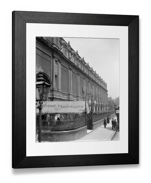 Framed Print : Edwardian London. The entrance to Madame Tussauds waxwork museum on the Marylebone Road Framed Print : Edwardian London. The entrance to Madame Tussauds waxwork museum on the Marylebone Road