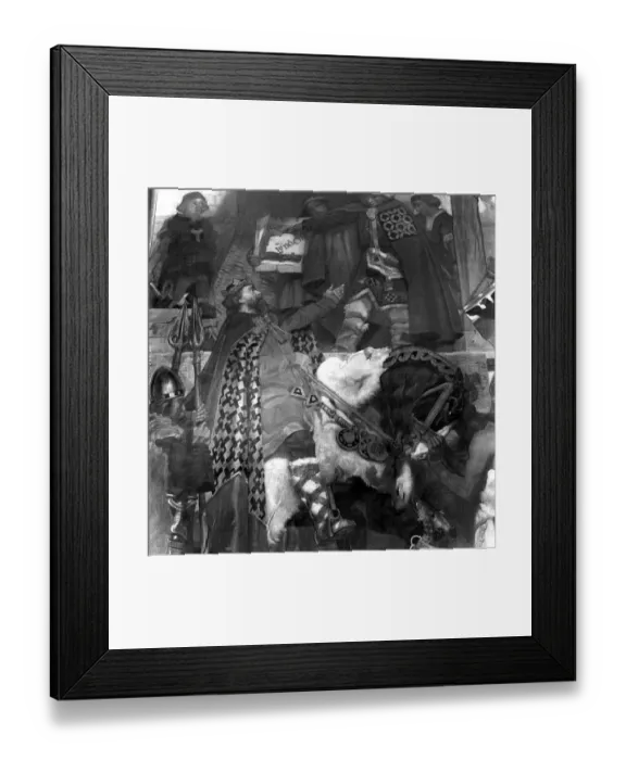 Framed Print : King Alfred the Great, building the walls of London (Royal Exchange) Framed Print : King Alfred the Great, building the walls of London (Royal Exchange)