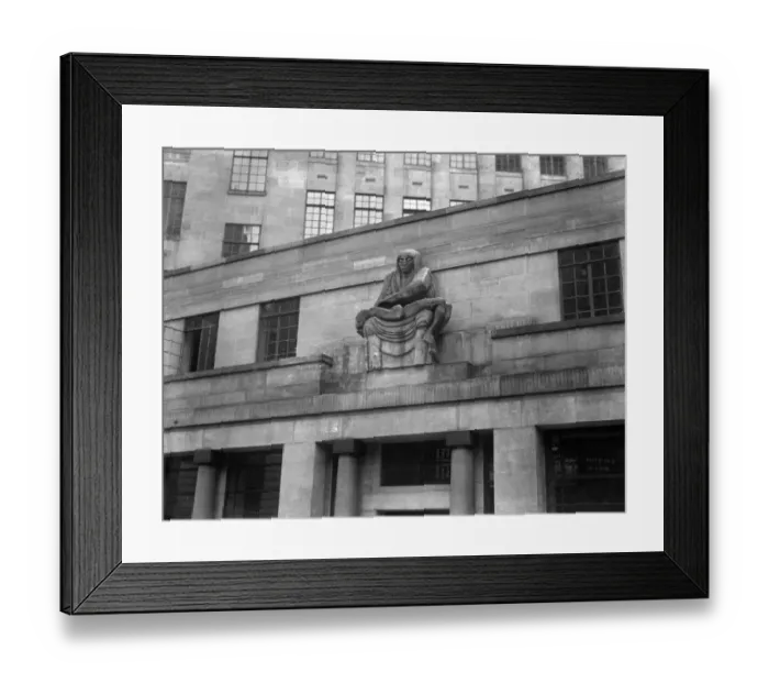 Framed Print : Night, Statuary by Epstein on the Underground Building at St James Park. ? TopFoto Framed Print : Night, Statuary by Epstein on the Underground Building at St James Park. ? TopFoto