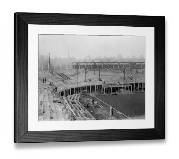 Framed Print : The New Wimbledon tennis courts The building of the new spectator stands