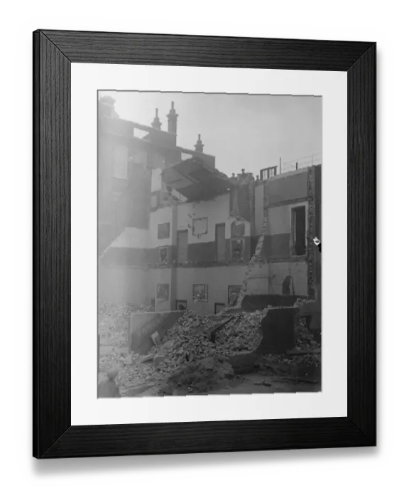 Framed Print : Demolition work to make way for ? 40, 000 centre at Toynbee Hall. Demolition work Framed Print : Demolition work to make way for ? 40, 000 centre at Toynbee Hall. Demolition work